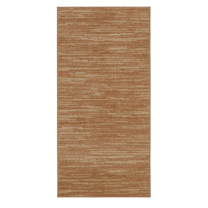 2' X 4' Rust And Beige Abstract Indoor Outdoor Area Rug