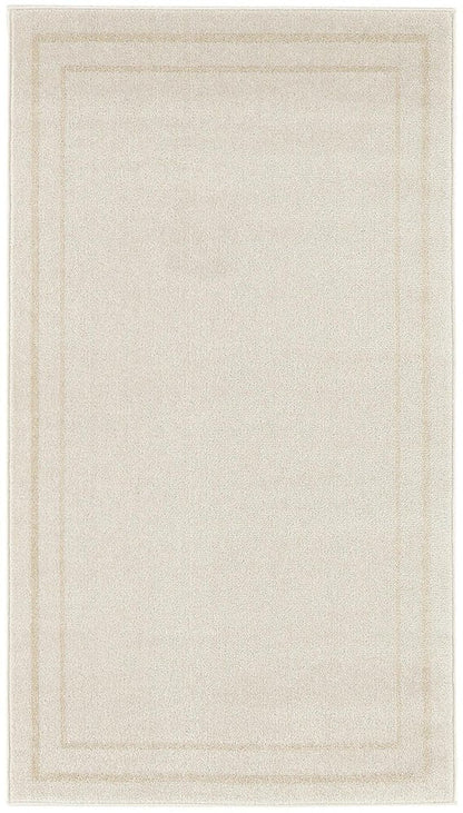 2' X 4' Ivory And Gold Indoor Outdoor Area Rug HomeRoots