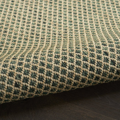 3' X 5' Green And Beige Geometric Indoor Outdoor Area Rug HomeRoots
