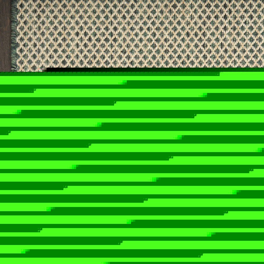 3' X 5' Green And Beige Geometric Indoor Outdoor Area Rug HomeRoots