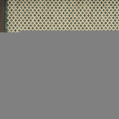 3' X 5' Green And Beige Geometric Indoor Outdoor Area Rug HomeRoots