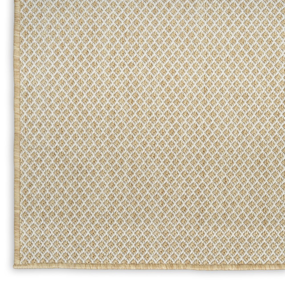 3' X 5' Natural And Ivory Geometric Indoor Outdoor Area Rug — view 6