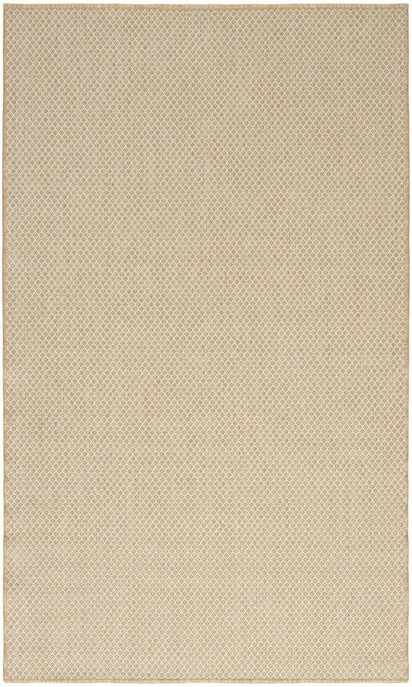 3' X 5' Natural And Ivory Geometric Indoor Outdoor Area Rug — view 7