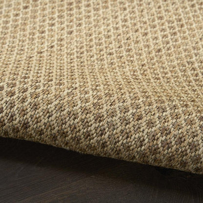 3' X 5' Tan And Brown Geometric Indoor Outdoor Area Rug HomeRoots