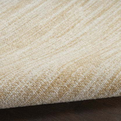 3' X 5' Ivory And Gold Abstract Indoor Outdoor Area Rug HomeRoots
