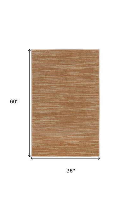 3' X 5' Rust And Beige Abstract Indoor Outdoor Area Rug HomeRoots