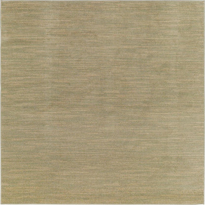 5' Green And Gold Square Abstract Indoor Outdoor Area Rug