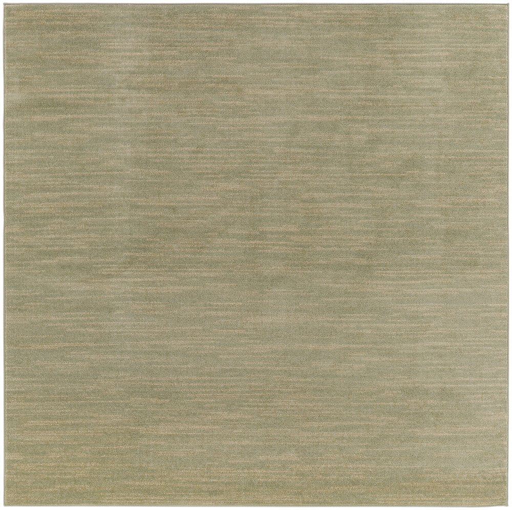 5' Green And Gold Square Abstract Indoor Outdoor Area Rug — view 5