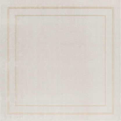5' Ivory And Gold Square Indoor Outdoor Area Rug HomeRoots