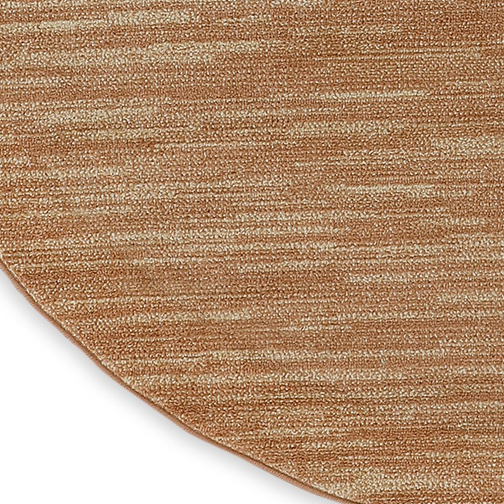 6' Rust And Beige Round Abstract Indoor Outdoor Area Rug HomeRoots