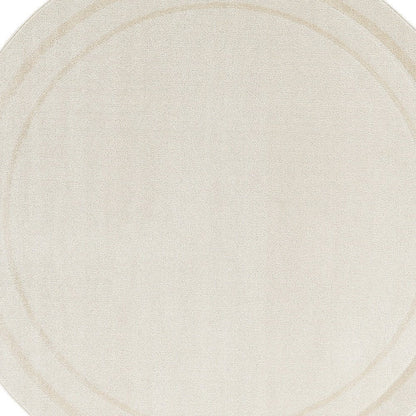 6' Ivory And Gold Round Indoor Outdoor Area Rug HomeRoots