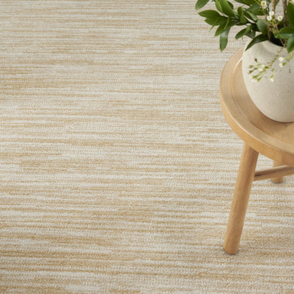4' X 6' Ivory And Gold Abstract Indoor Outdoor Area Rug HomeRoots