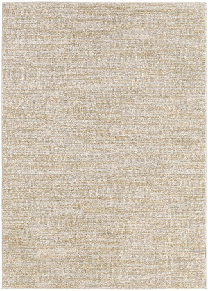 4' X 6' Ivory And Gold Abstract Indoor Outdoor Area Rug HomeRoots