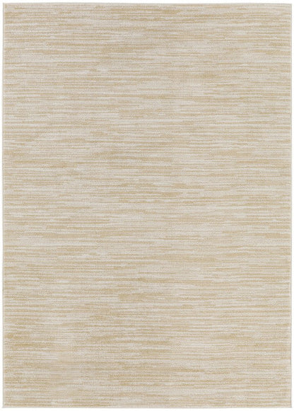 4' X 6' Ivory And Gold Abstract Indoor Outdoor Area Rug HomeRoots