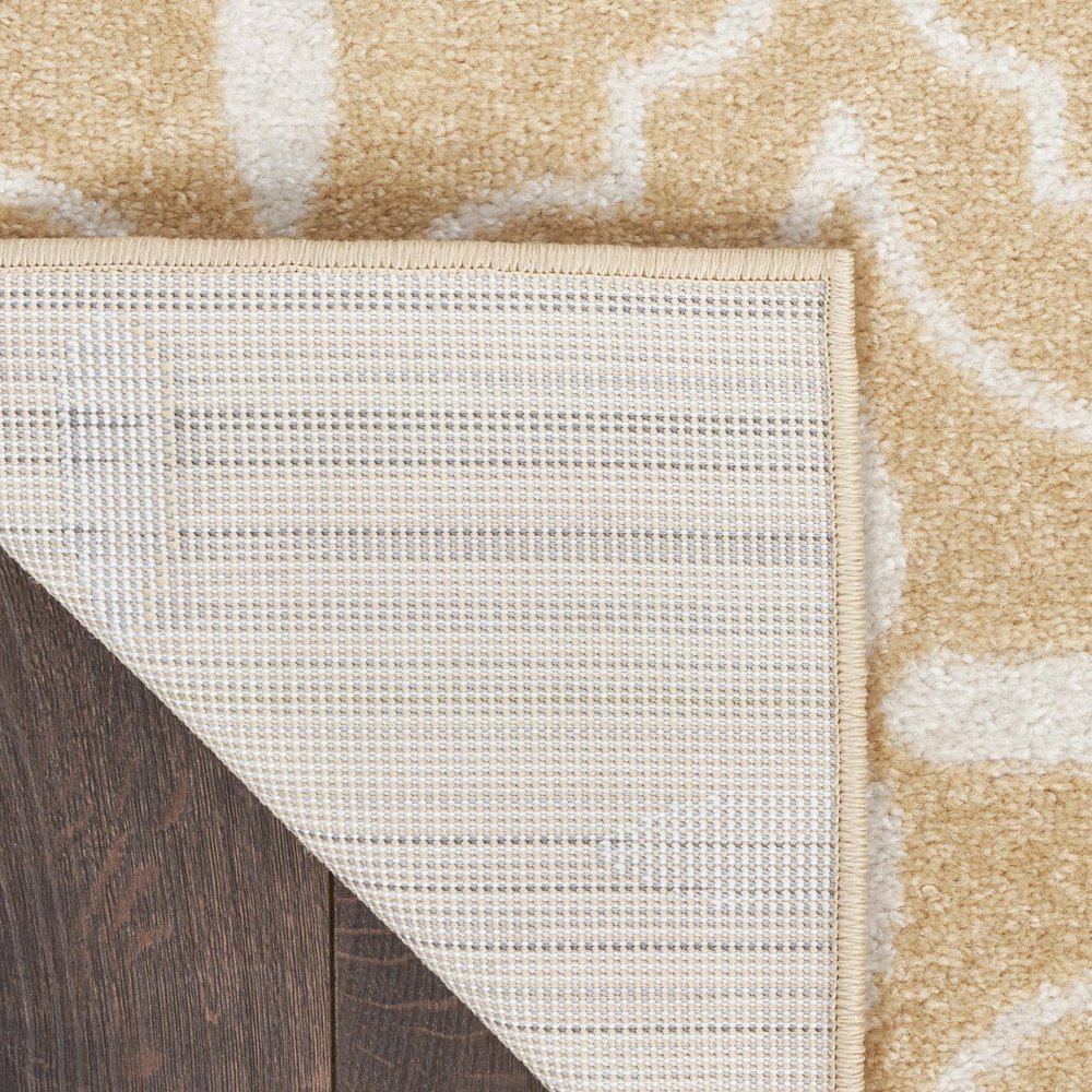 4' X 6' Beige And Ivory Geometric Indoor Outdoor Area Rug HomeRoots