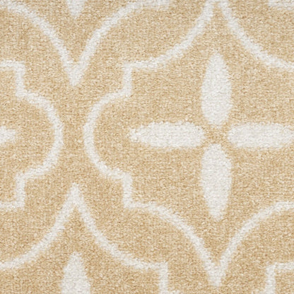 4' X 6' Beige And Ivory Geometric Indoor Outdoor Area Rug HomeRoots