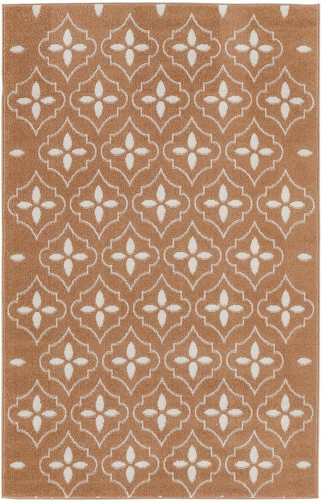 4' X 6' Copper Geometric Indoor Outdoor Area Rug — view 8