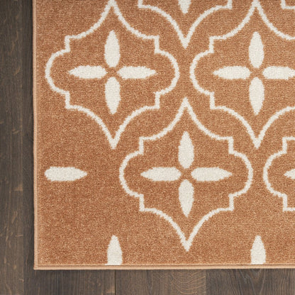 4' X 6' Copper Geometric Indoor Outdoor Area Rug HomeRoots