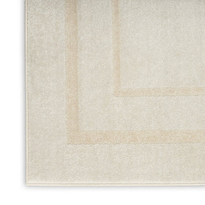 4' X 6' Ivory And Gold Indoor Outdoor Area Rug HomeRoots