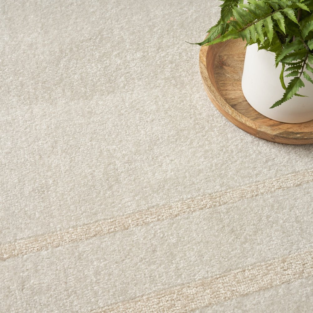 4' X 6' Ivory And Gold Indoor Outdoor Area Rug HomeRoots