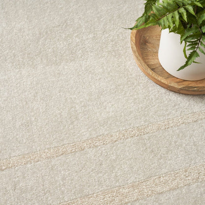 8' Ivory And Gold Round Indoor Outdoor Area Rug HomeRoots