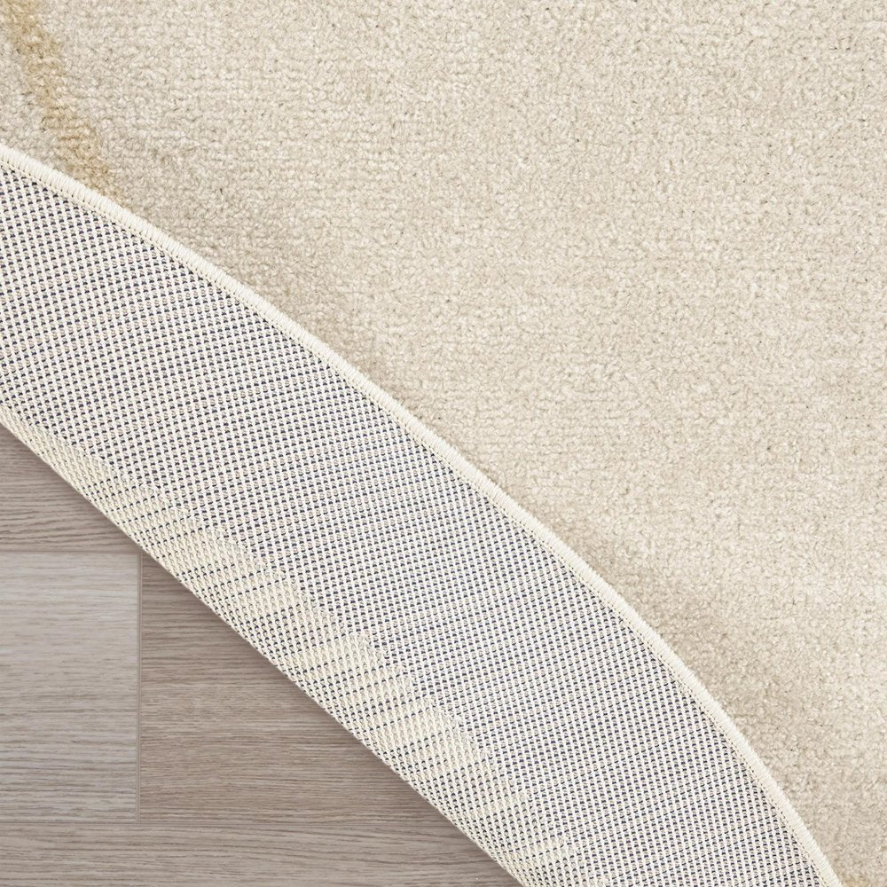 8' Ivory And Gold Round Indoor Outdoor Area Rug — view 10
