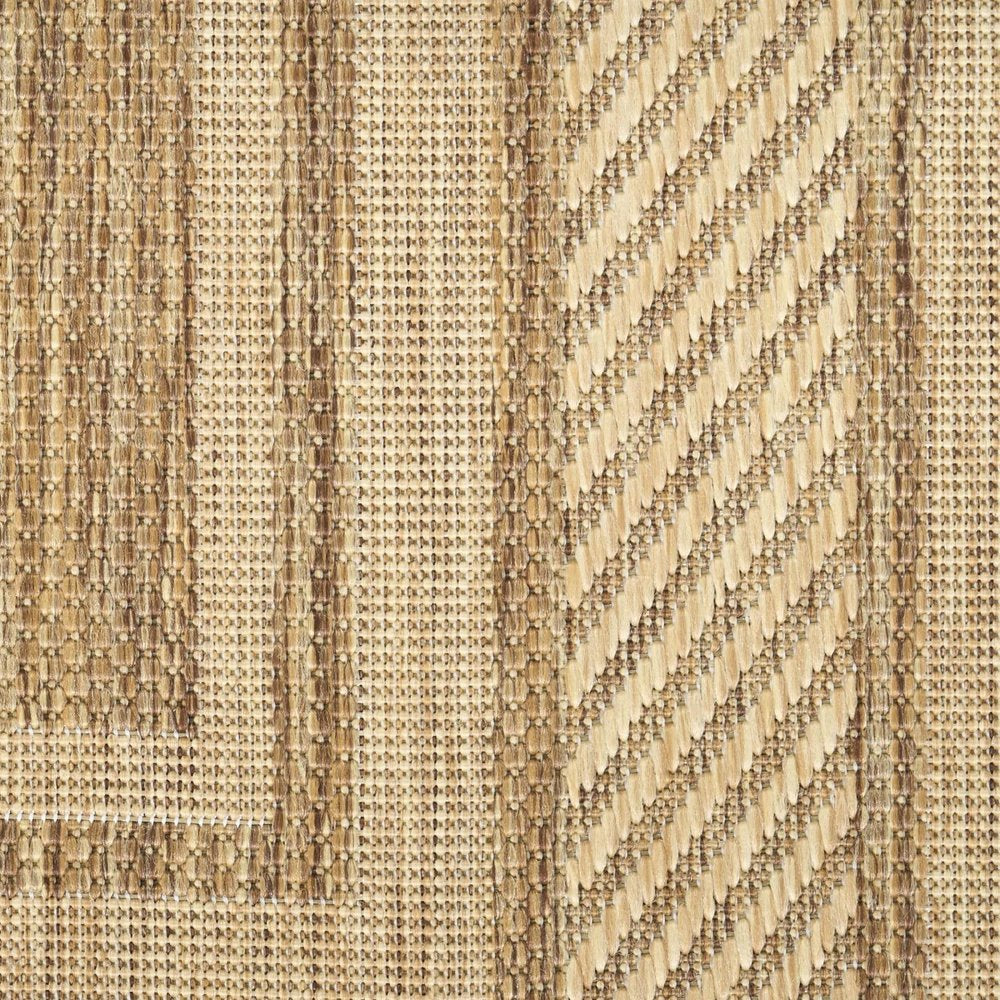 6' Natural Geometric Indoor Outdoor Runner Rug — view 22