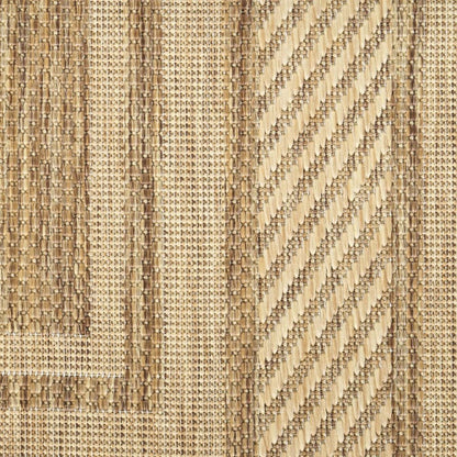 6' Natural Geometric Indoor Outdoor Runner Rug HomeRoots