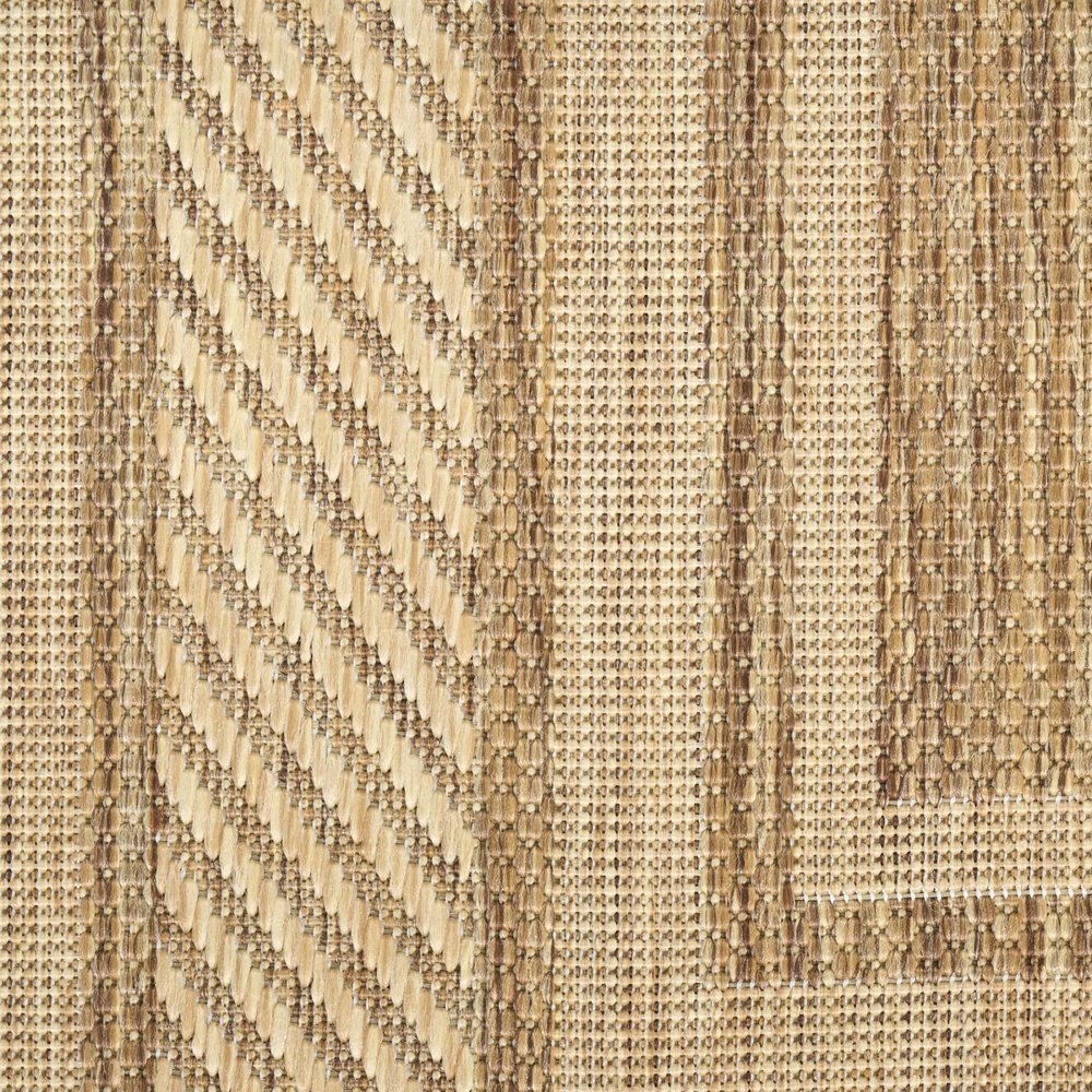 6' Natural Geometric Indoor Outdoor Runner Rug HomeRoots