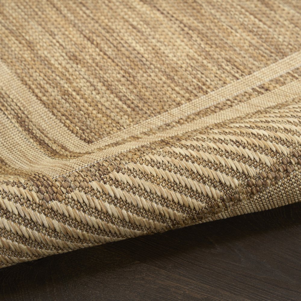 6' Natural Geometric Indoor Outdoor Runner Rug — view 6