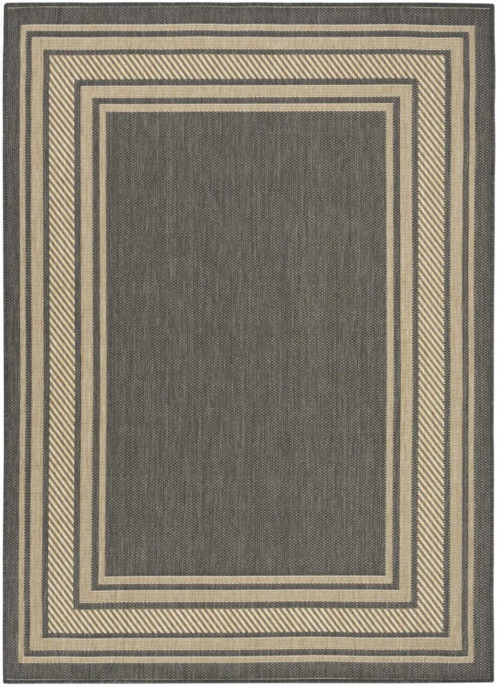 4' X 6' Charcoal Geometric Indoor Outdoor Area Rug HomeRoots