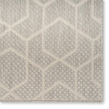 4' X 6' Gray And Beige Geometric Indoor Outdoor Area Rug HomeRoots