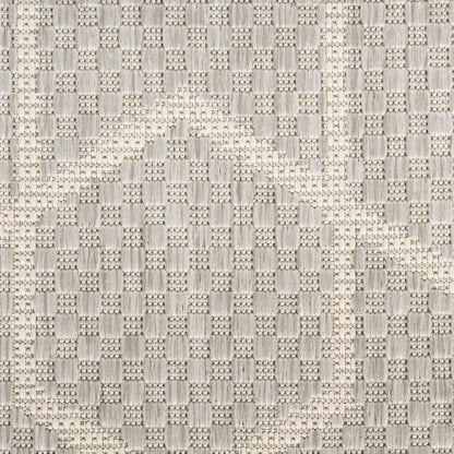 4' X 6' Gray And Beige Geometric Indoor Outdoor Area Rug HomeRoots