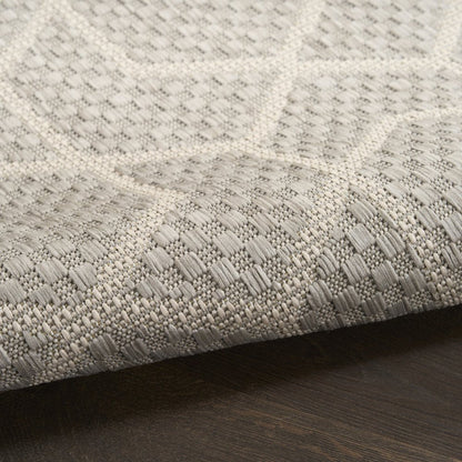4' X 6' Gray And Beige Geometric Indoor Outdoor Area Rug HomeRoots