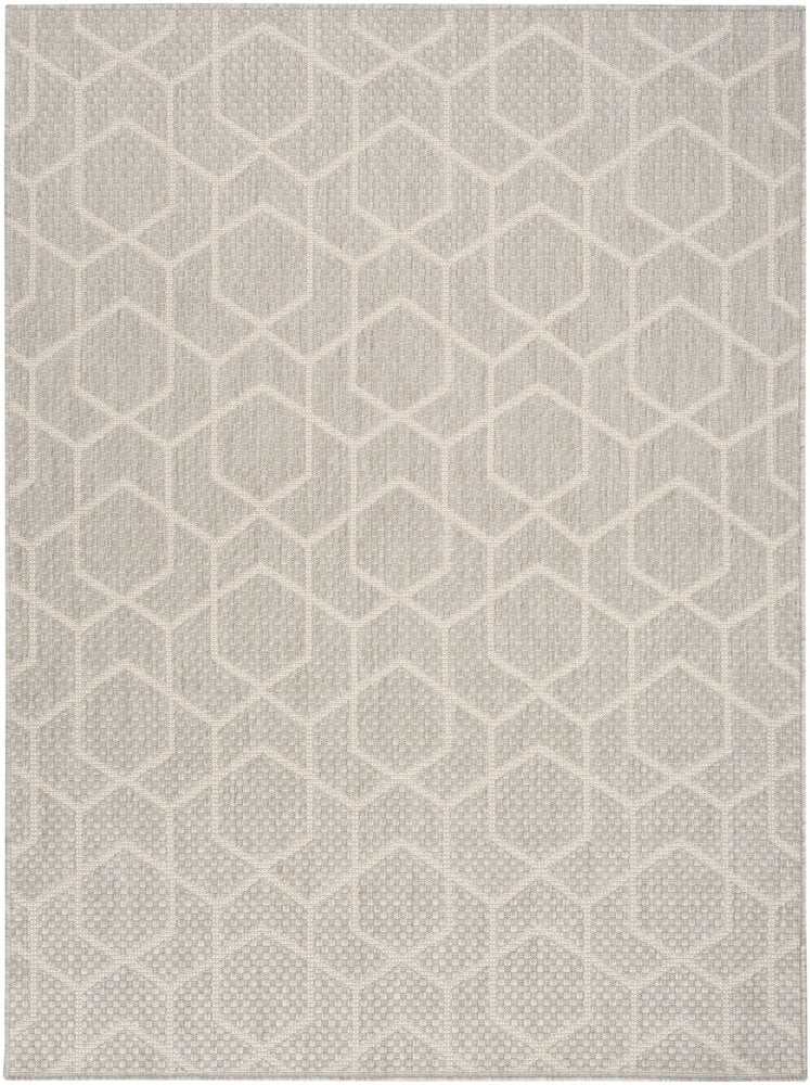 4' X 6' Gray And Beige Geometric Indoor Outdoor Area Rug — view 8