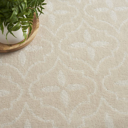 5' X 7' Ivory And Beige Geometric Indoor Outdoor Area Rug HomeRoots