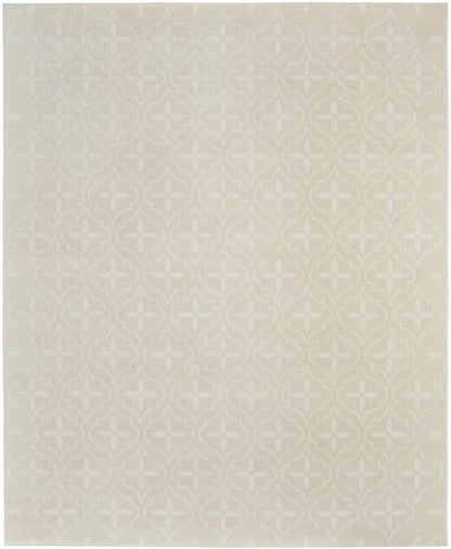 5' X 7' Ivory And Beige Geometric Indoor Outdoor Area Rug HomeRoots