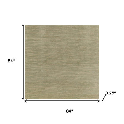 7' Green And Gold Square Abstract Indoor Outdoor Area Rug HomeRoots