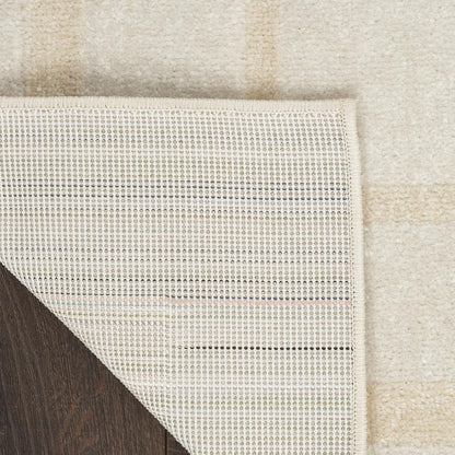 7' Ivory And Gold Square Indoor Outdoor Area Rug HomeRoots