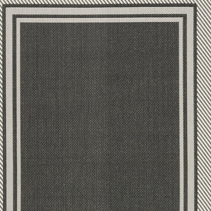 5' X 7' Black Geometric Indoor Outdoor Area Rug HomeRoots