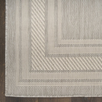 5' X 7' Gray Geometric Indoor Outdoor Area Rug HomeRoots