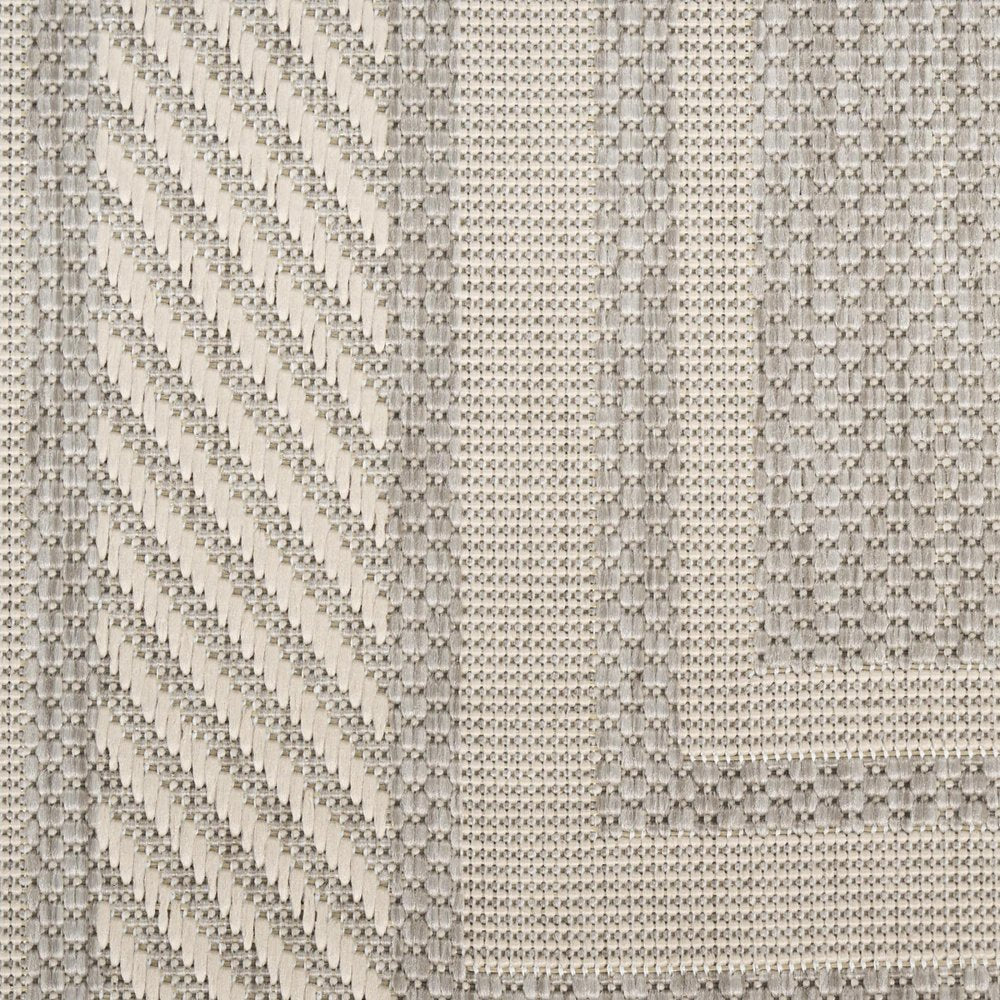5' X 7' Gray Geometric Indoor Outdoor Area Rug HomeRoots