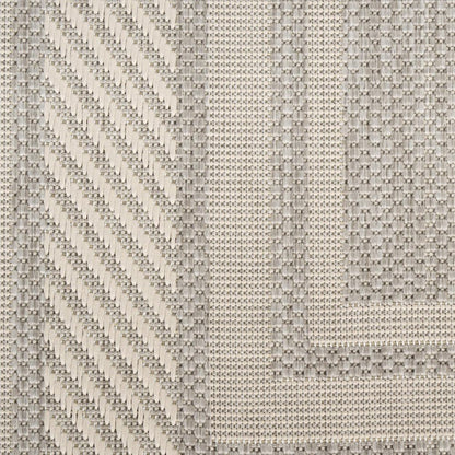 5' X 7' Gray Geometric Indoor Outdoor Area Rug HomeRoots