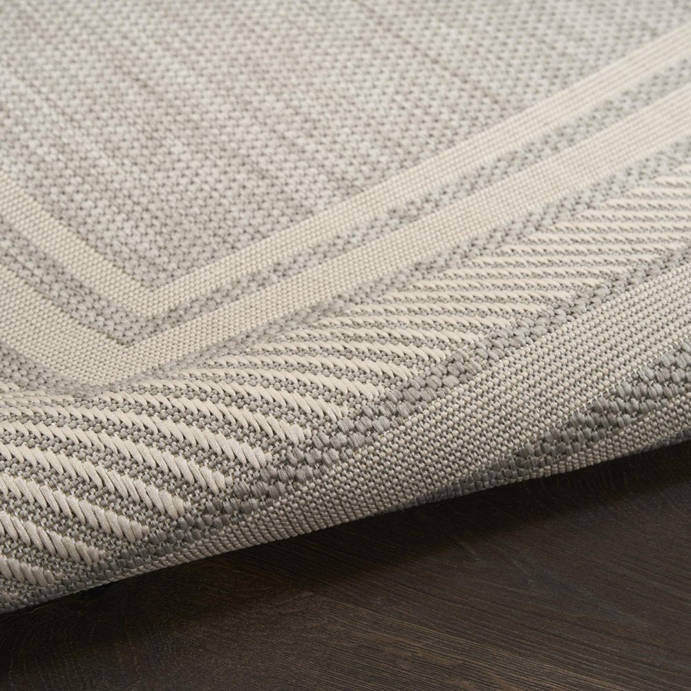 5' X 7' Gray Geometric Indoor Outdoor Area Rug HomeRoots