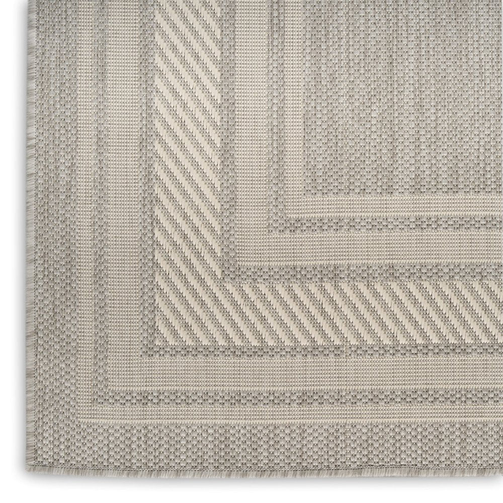 5' X 7' Gray Geometric Indoor Outdoor Area Rug — view 6