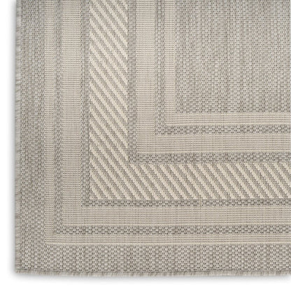 5' X 7' Gray Geometric Indoor Outdoor Area Rug HomeRoots