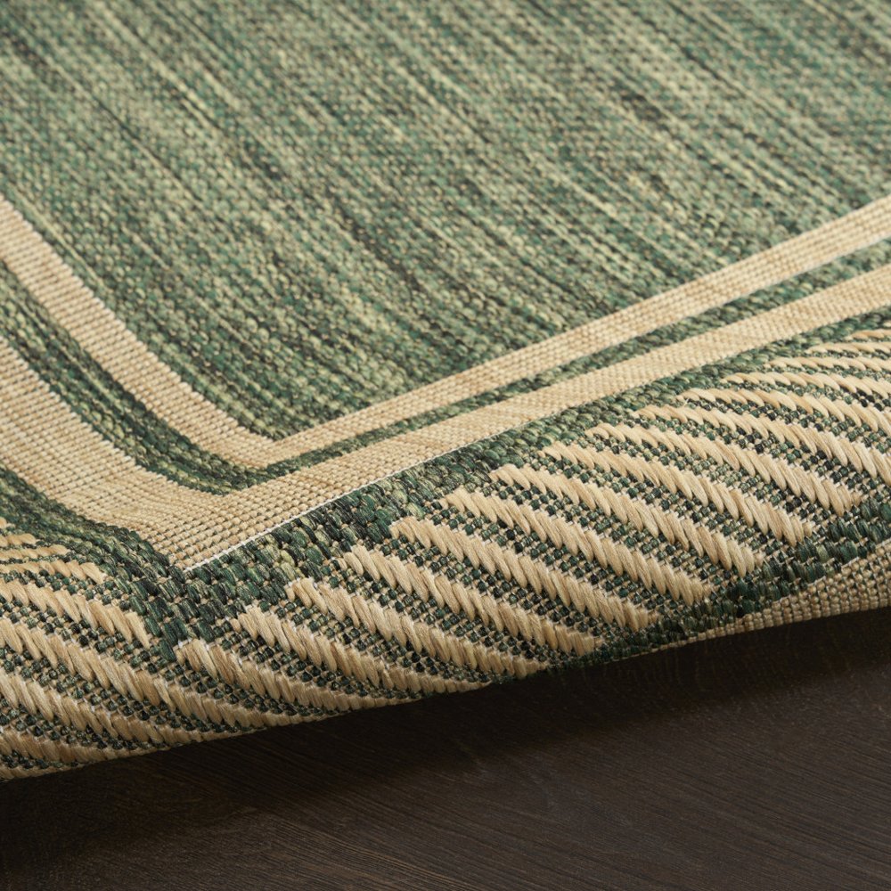 5' X 7' Green Geometric Indoor Outdoor Area Rug — view 5