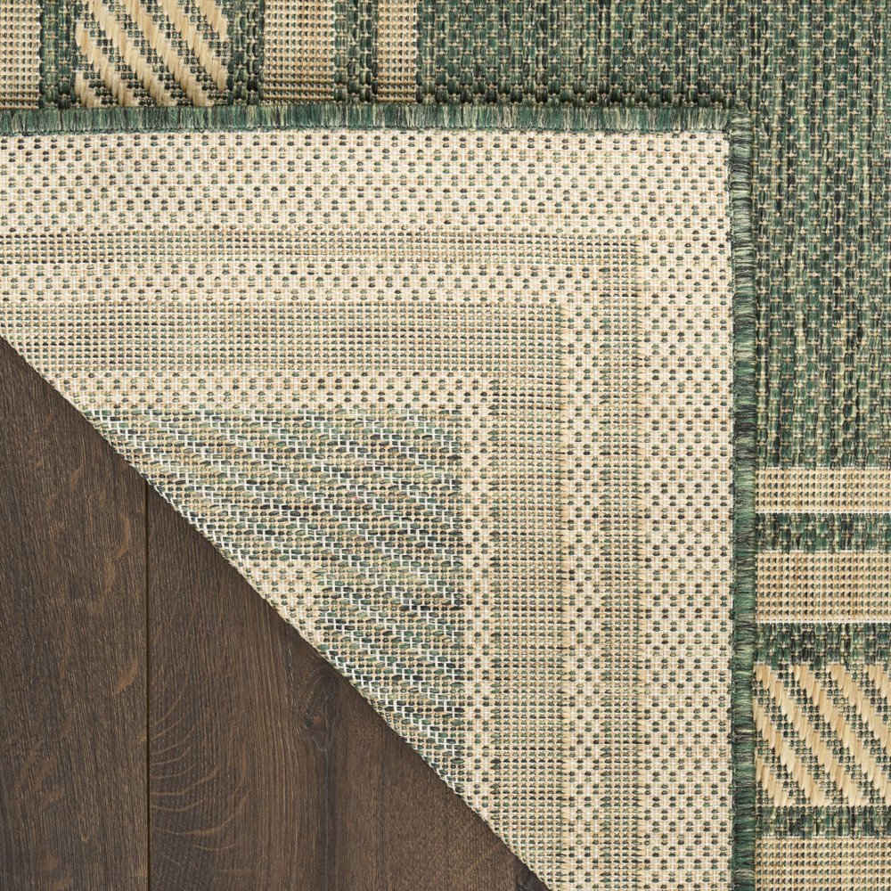 5' X 7' Green Geometric Indoor Outdoor Area Rug HomeRoots