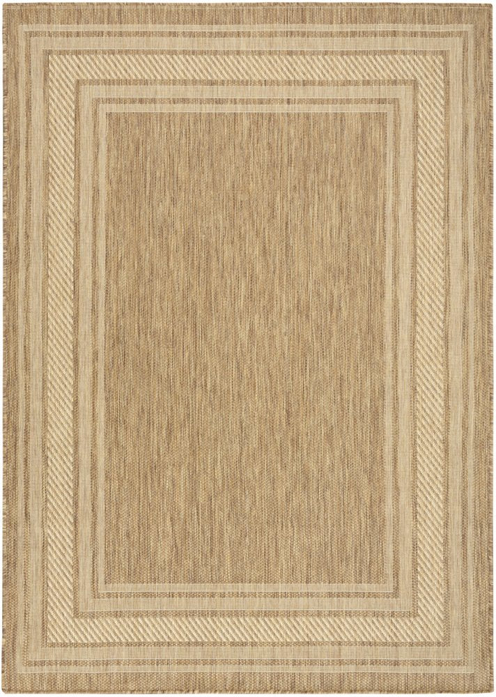 5' X 7' Natural Geometric Indoor Outdoor Area Rug — view 8