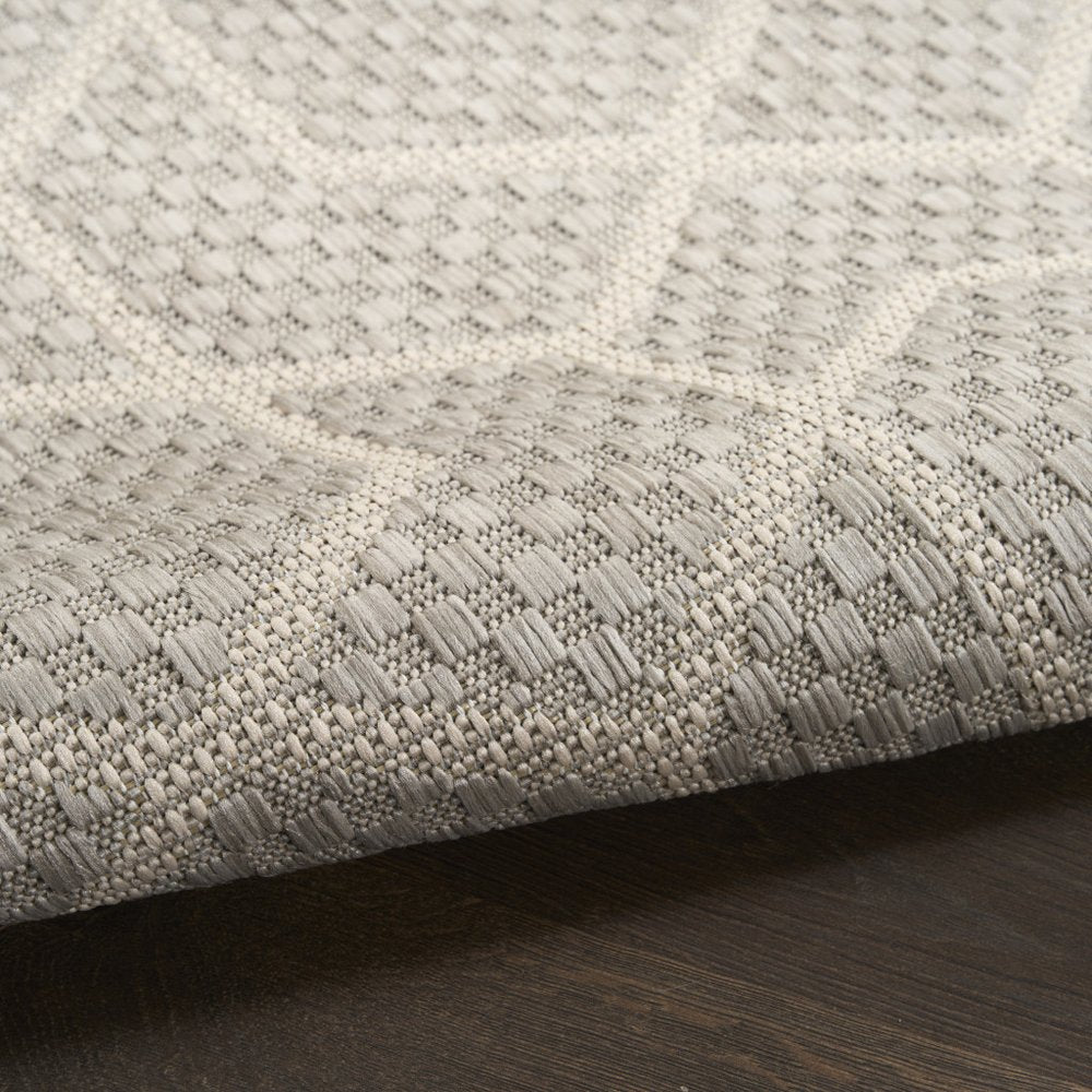 5' X 7' Gray And Beige Geometric Indoor Outdoor Area Rug HomeRoots